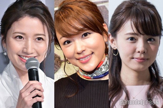 三田友梨佳アナウンサー、本田朋子アナウンサー、宮澤智アナウンサー（C）モデルプレス