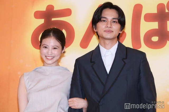 NHK連続テレビ小説「あんぱん」発表会見に出席した今田美桜、北村匠海（C）モデルプレス