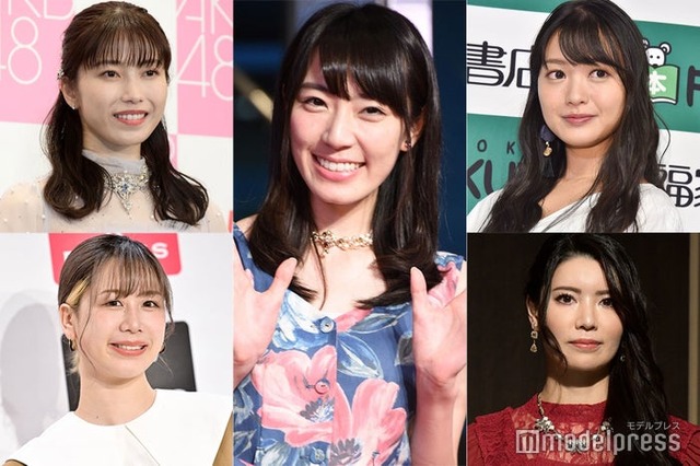 （左上から時計回りで）横山由依、松井咲子、北原里英、倉持明日香、大家志津香（C）モデルプレス