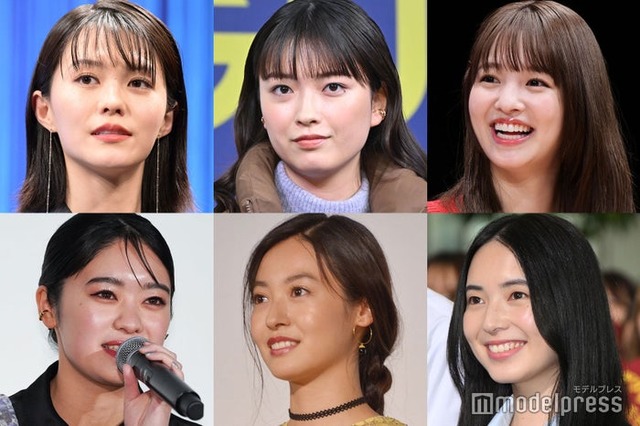 （上段左から）志田彩良、茅島みずき、横田真悠（下段左から）吉柳咲良、田辺桃子、大和奈央（C）モデルプレス