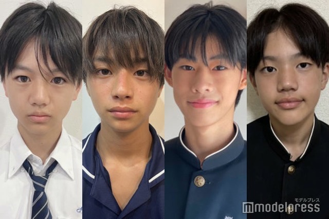 「男子中学生ミスターコン2024」西日本ブロックB暫定上位4人