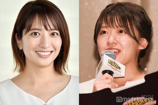 笹崎里菜アナウンサー、尾崎里紗アナウンサー（C）モデルプレス