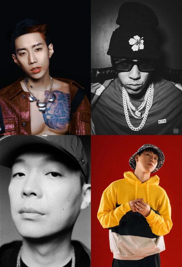 （左上から時計回りに）JayPark、Dok2、Tak、Paloalto（提供写真）