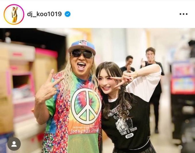 DJ KOO、浜崎あゆみとパシャリ！笑顔の仲良しSHOTに反響「最強コンビ！！！」「めちゃ楽しそう」