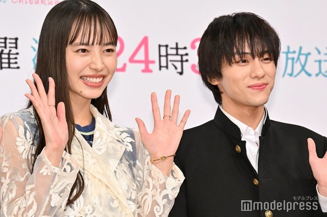 「私の町の千葉くんは。」記者会見に出席した井桁弘恵、山下幸輝（C）モデルプレス