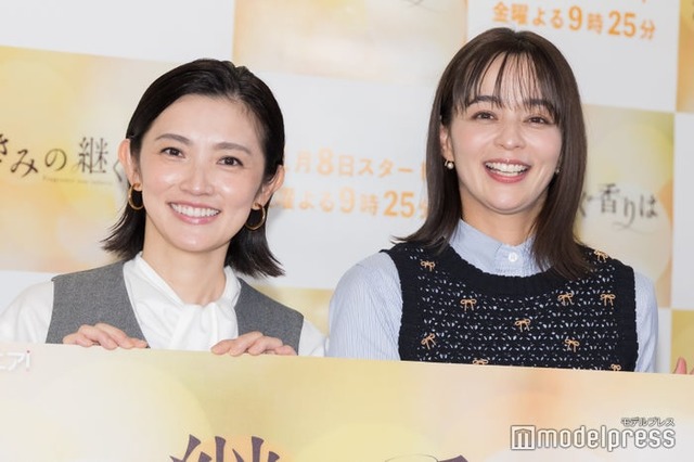 ドラマ「きみの継ぐ香りは」制作発表記者会見に出席した星野真里、加藤ローサ（C）モデルプレス