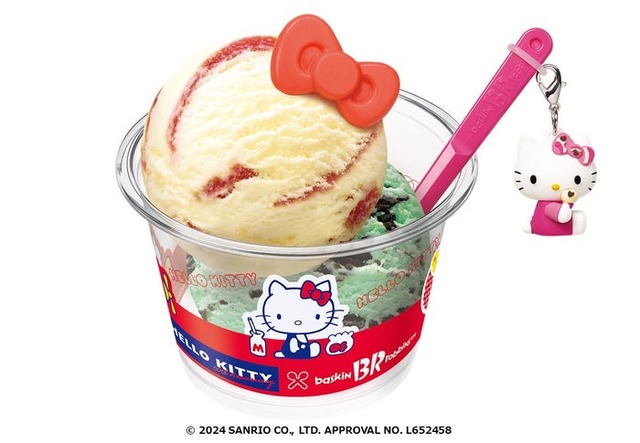 ハローキティ バースデーダブルカップ：スモールダブル 660円／レギュラーダブル 910円（C）2024 SANRIO CO., LTD. APPROVAL NO. L652458