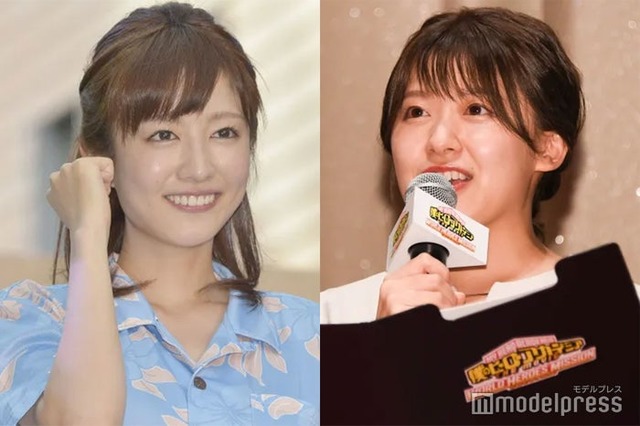 滝菜月アナ、尾崎里紗アナウンサー （C）モデルプレス