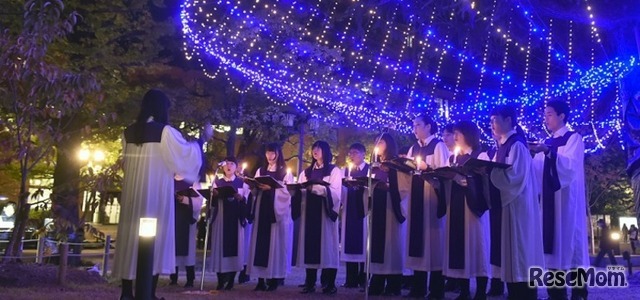 同志社大学のクリスマス恒例イベントのようす