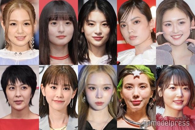 （上段）西野カナ、遠藤さくら、出口夏希、平手友梨奈、ゆうちゃみ（下段）松たか子、桐谷美玲、ウィンター、仲里依紗、花澤香菜（C）モデルプレス