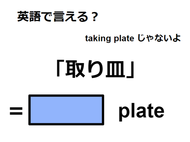 英語で「取り皿」はなんて言う？