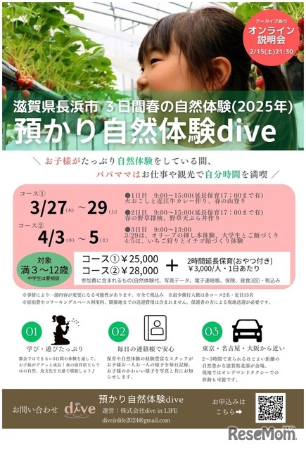 預かり自然体験dive