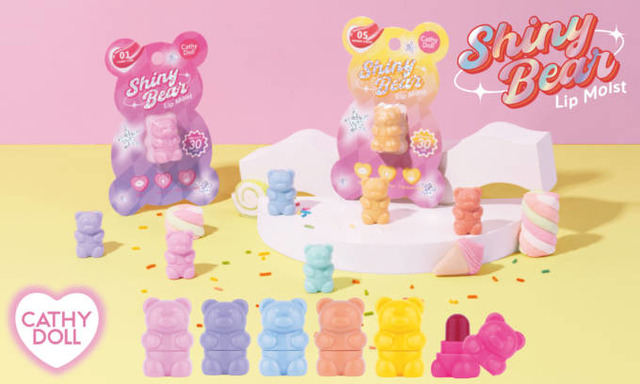 Cathy Doll、“くまモチーフ”のミニリップスティック「シャイニーベア リップモイスト」発売