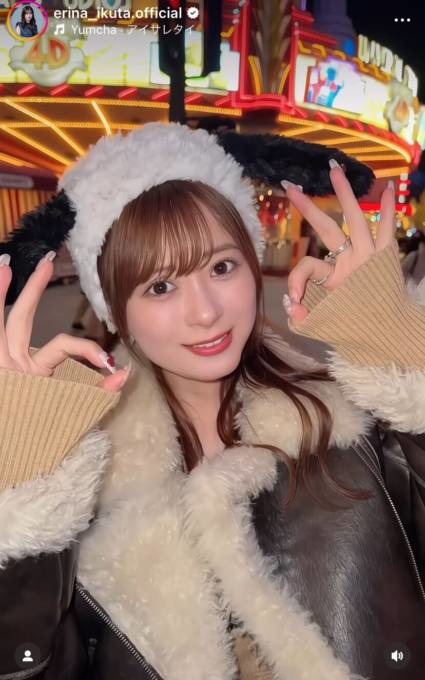 モー娘。卒業発表の生田衣梨奈、まるでユニバデート？お茶目なカチューシャ姿に反響「最高にかわいい」「美少女」