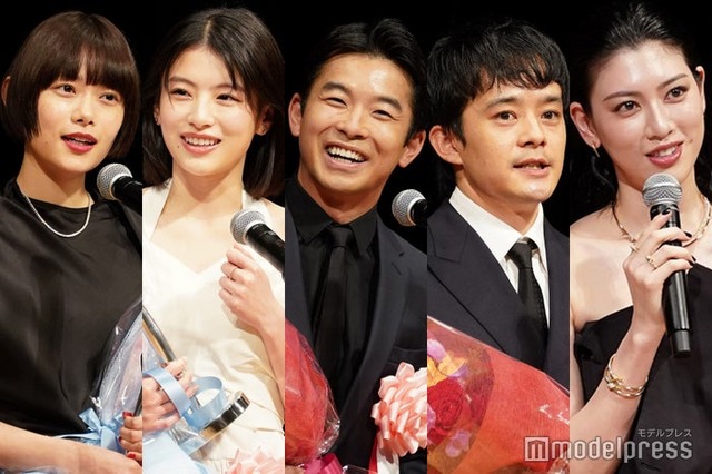 （左から）杉咲花、出口夏希、仲野太賀、池松壮亮、三吉彩花「第46回ヨコハマ映画祭」より（C）モデルプレス