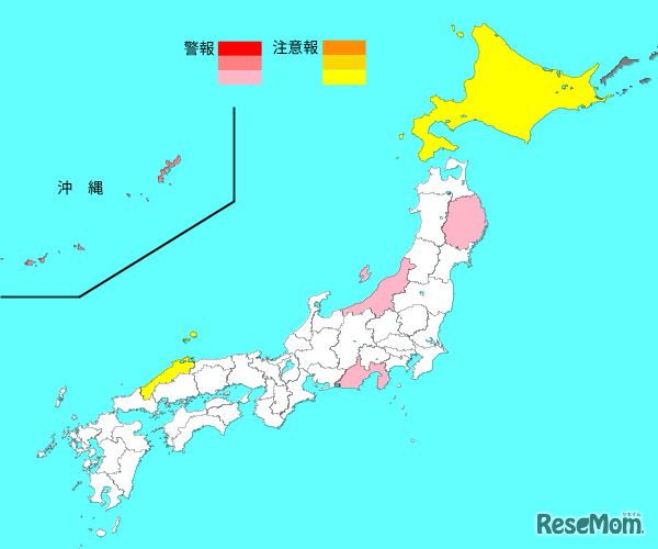 インフルエンザ流行レベルマップ