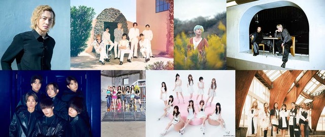 （上段左から）ISSA、WEST.、SG、Creepy Nuts（下段左から）SixTONES、BABYMONSTER、ME:I、Little Glee Monster（提供写真）