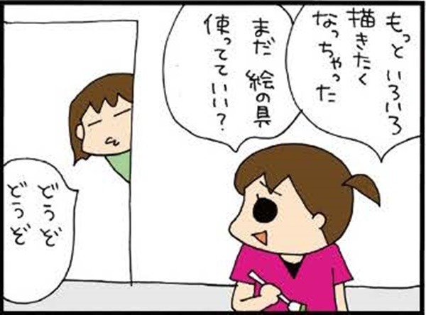 「もっといろいろ描きたくなっちゃった〜♪」絵を描くのが大好きな長女。１時間後、完成した作品に母キョトン【ぷりっつさんち＃８】