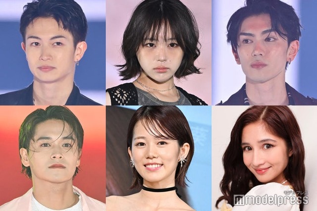 （上段左から）綱啓永、なえなの、樋口幸平（下段左から）井上想良、川口葵、Taki（C）モデルプレス