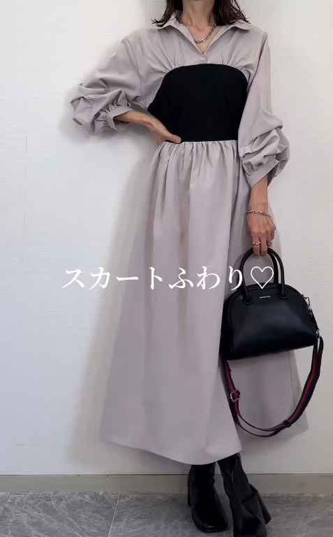 ビスチェ×シャツワンピの絶妙ドッキングで、大人のモードフェミニン完成【40代の毎日コーデ】