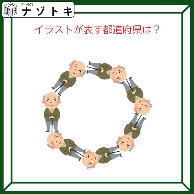 クイズです！「イラストが表す都道府県は？」おじいさんがどうなってる？【難易度LV２.・甘口】