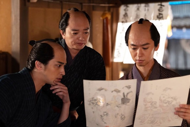 横浜流星、染谷将太、橋本淳「べらぼう～蔦重栄華乃夢噺～」第21話（C）NHK