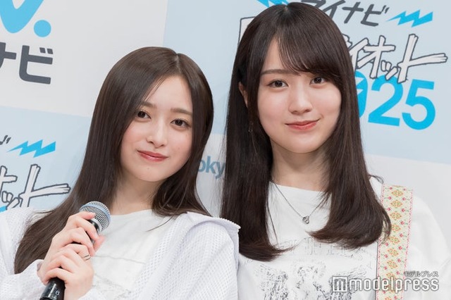 「マイナビ 閃光ライオット 2025 produced by SCHOOL OF LOCK！」応援アンバサダープレス発表会に出席した井上和、賀喜遥香（C）モデルプレス