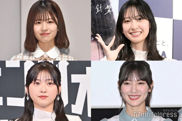 （左上から時計回りに）松田好花、金村美玖、河田陽菜、富田鈴花（C）モデルプレス