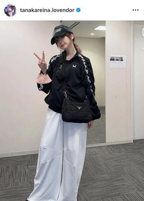田中れいな、お気に入りの“楽ちん”ファッションSHOTに反響「おしゃれ」「めっちゃ可愛い」