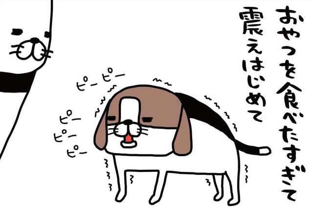 食いしん坊の愛犬・梅吉。「おやつを食べたすぎて」震え始めたその後に、まさかの…!!【パンダと犬 ＃５】