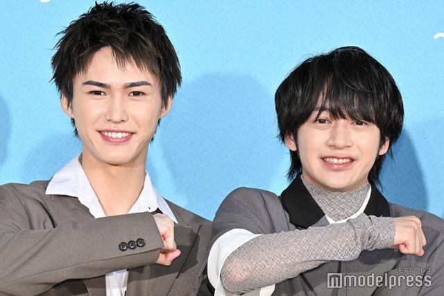 舞台「あの夏、君と出会えて～幻の甲子園で見た景色～」取材会に出席した岡崎彪太郎、藤井直樹（C）モデルプレス