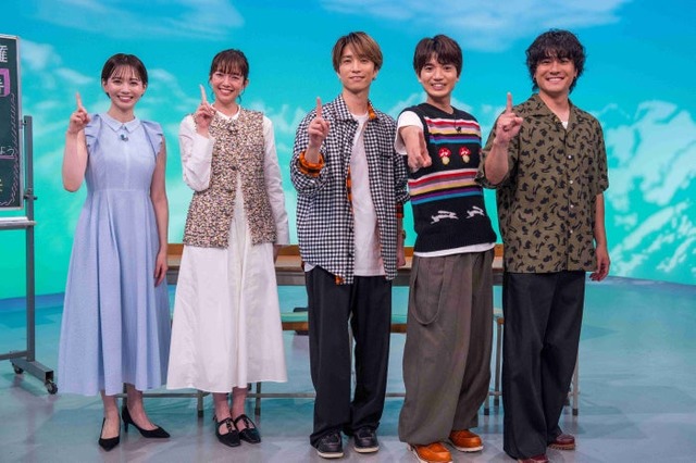 石川みなみ（日本テレビアナウンサー）、佐藤栞里、田中樹、高地優吾、森本慎太郎（C）日本テレビ