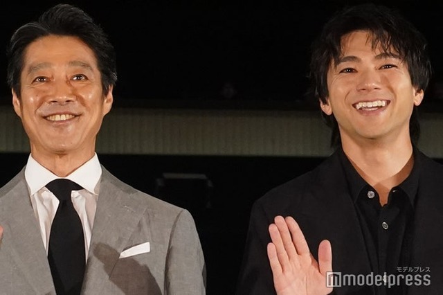 映画「木の上の軍隊」東京完成披露上映会に出席した堤真一、山田裕貴（C）モデルプレス