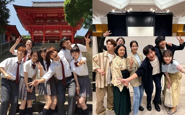 瑞沢OB集合写真／（左から）矢本悠馬、森永悠希、上白石萌音、広瀬すず、野村周平、佐野勇斗、優希美青（C）日本テレビ