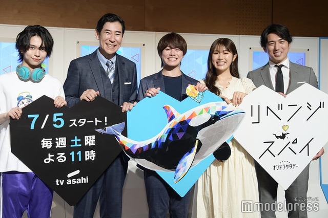 （左から）織山尚大、高嶋政伸、大橋和也、渋谷凪咲、高橋光臣（C）モデルプレス