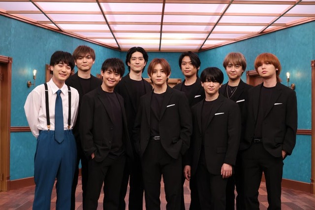 （後列左から）薮宏太、中島裕翔、高木雄也、八乙女光（前列左から）蓮見翔、有岡大貴、山田涼介、知念侑李、伊野尾慧（C）フジテレビ