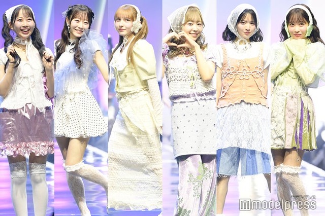 FRUITS ZIPPER／（左から）松本かれん、真中まな、早瀬ノエル、仲川瑠夏、鎮西寿々歌、櫻井優衣（C）モデルプレス