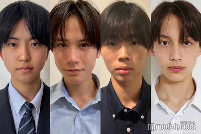 「高一ミスターコン2024」暫定上位4人（提供写真）