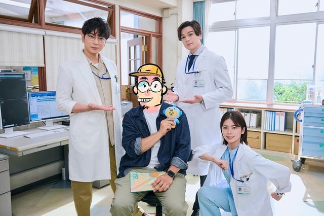 松本潤、富士屋カツヒト先生、新田真剣佑、小芝風花（C）TBSスパークル／TBS