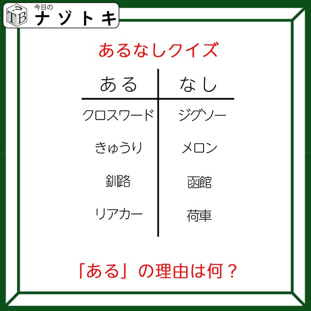 あるなしクイズです！「釧路にあって函館にない」ある方の共通点とは？【難易度LV3.・中辛】