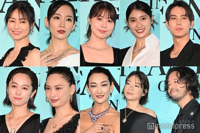 （上段左から）井川遥、吉岡里帆、有村架純、土屋太鳳、中川大志（下段左から）清野菜名、大政絢、冨永愛、上野樹里、和田唱（C）モデルプレス