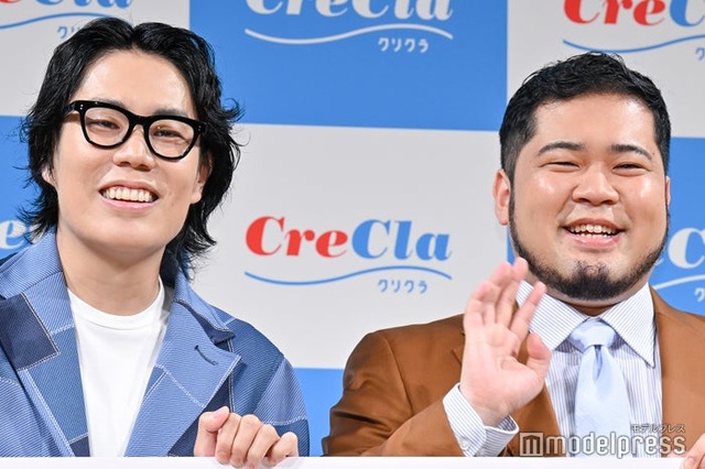 宅配水の制定記念イベントに出席した高⽐良くるま、松井ケムリ（C）モデルプレス