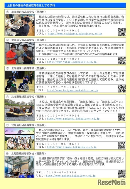 道立高等学校への道外からの出願について