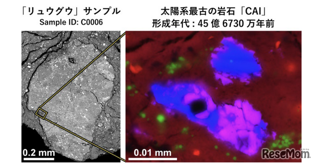 「リュウグウ」サンプル、太陽系最古の岩石「CAI」　(c) Kawasaki et al. 2025