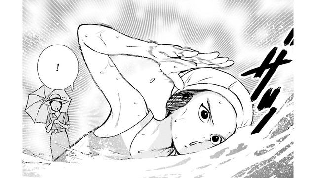 「きれいな泳ぎ方のまま…沈んでいくわ」固くなりすぎてうまく泳げない女中さん【うちのちいさな女中さん #29】
