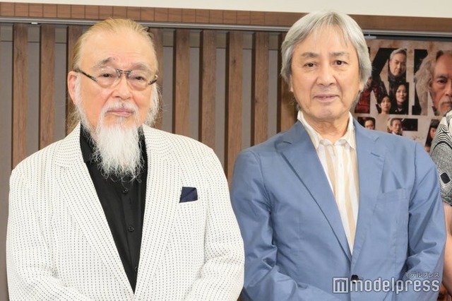 「舞台リア王2025」発表記者会見に出席した横内正、田村亮（C）モデルプレス