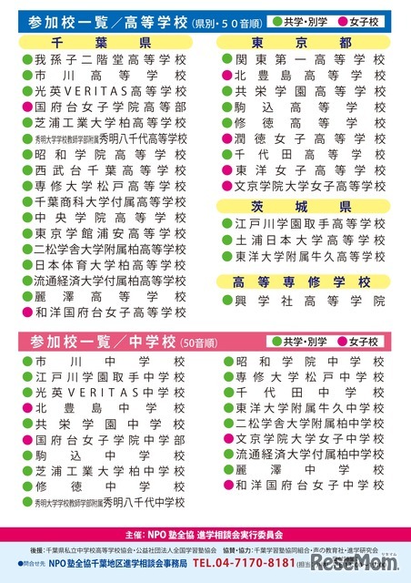 千葉地区第37回私立中・高進学相談会