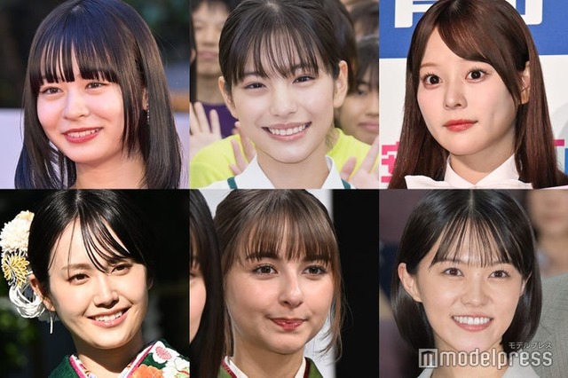 （上段左から）莉子、當真あみ、齊藤なぎさ（下段左から）尾碕真花、嵐莉菜、志田彩良（C）モデルプレス