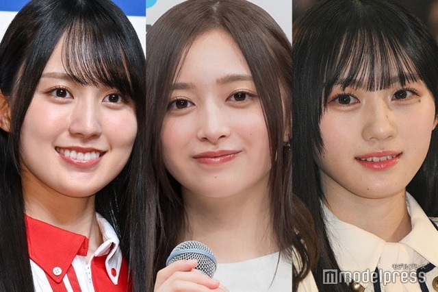 （左から）賀喜遥香、井上和、川崎桜（C）モデルプレス