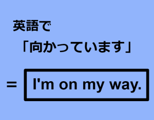 英語で「向かっています」はなんて言う？